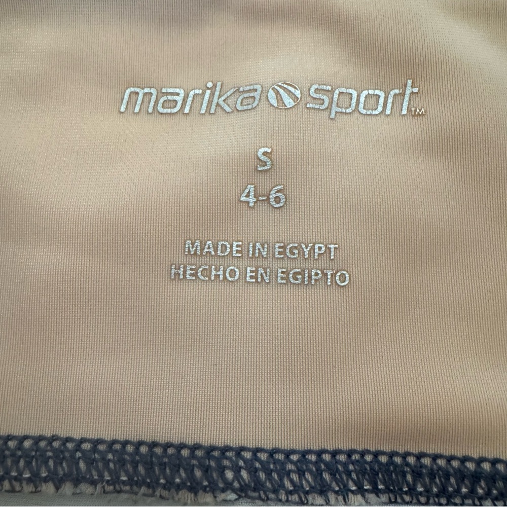 Marika Sport Leggings Navy Blue Peach Leopard Size Small 4-6 - Picture 7 of 7